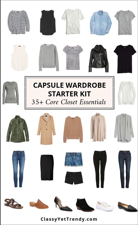 Capsule Wardrobe Starter Kit 35 Core Closet Essentials Classy Yet Trendy Fashion Capsule