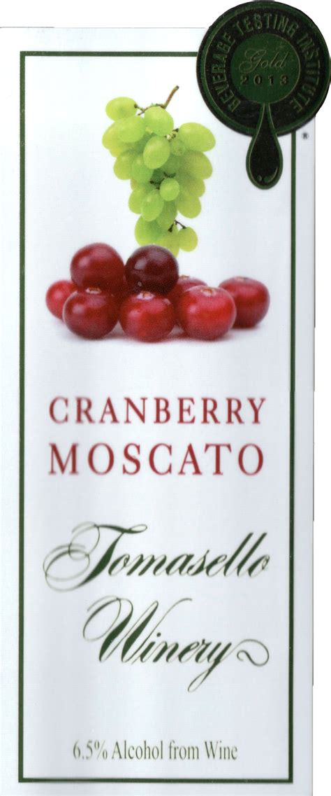 Tomasello Cranberry Moscato Wine Library