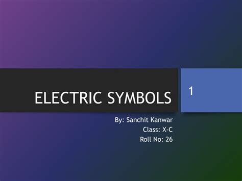 Electrical symbols