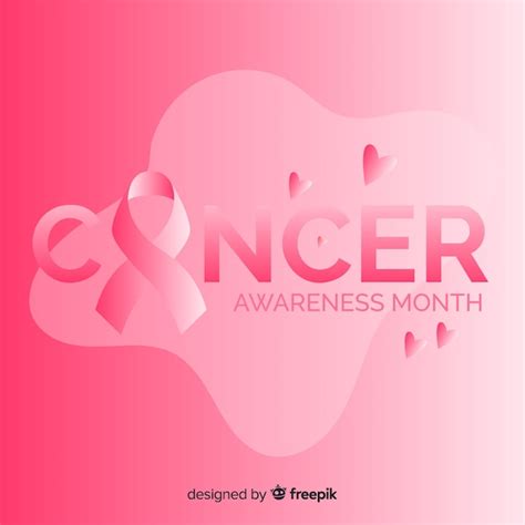 Free Vector | Cancer awareness month with ribbon