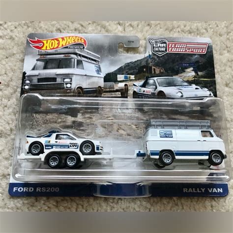 Mattel Toys Hot Wheels Premium Car Culture Team Transport Ford Rs And Rally Van Poshmark