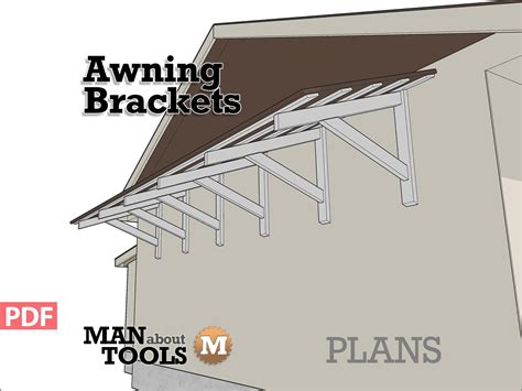 wood awning frame bracket plan   etsy