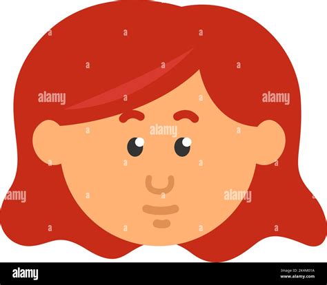 Girl With Short Red Hair Illustration Vector On A White Background