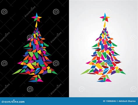 Abstract Colorful Christmas Tree Stock Vector Illustration Of Season