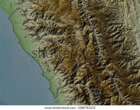 La Libertad Region Peru Elevation Map Stock Illustration 2280783225