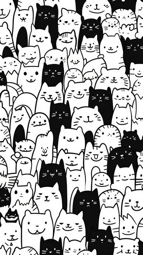 Cats Doodle Vector Drawing Mammal Animal Premium Image By Rawpixel