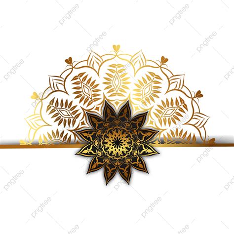 Gold Floral Design Vector Png Images Abstract Floral Leaf Gold