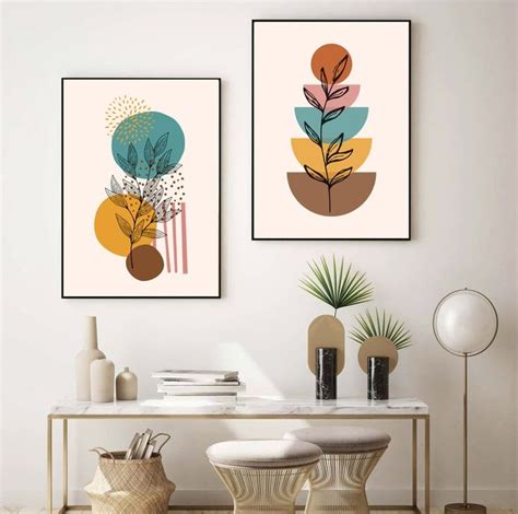 Boho Wall Art Gallery Wall Set Boho Wall Prints Modern Art Etsy