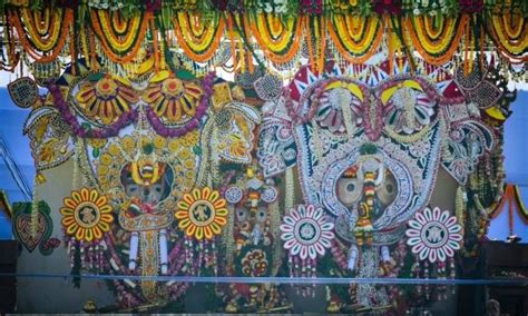 Holy Trinity Adorns Gajanan Besha After Holy Bath On Snana Purnima