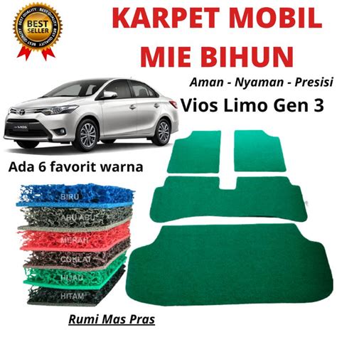 Jual Karpet Mie Bihun Mobil Vios Atau Limo All Type 2 Baris Non Bagasi