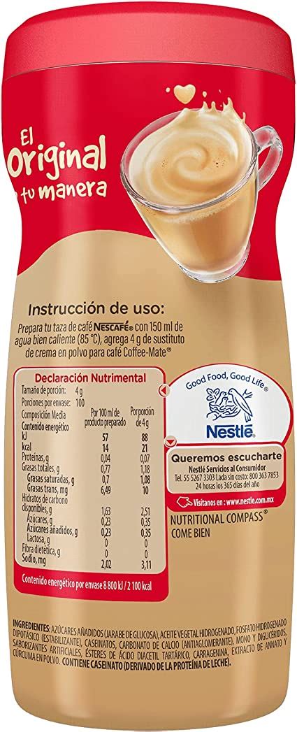 ᐈ Descubre los ingredientes del sustituto de crema Coffee Mate CaféSinMás