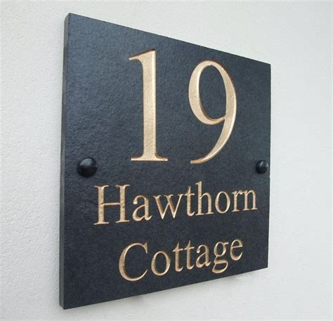 Quality Deep Engraved 50cm X Various Slate House Signs Name Etsy Uk