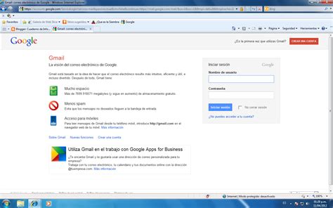 Cuaderno de informatica: Como crear una cuenta en gmail