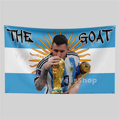 Lionel Messi Flag Messi Argentina Flag T For Him Soccer Fan T