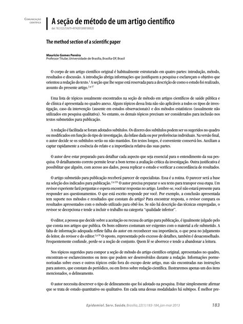 Como escrever um artigo cientifico a estrutura do artigo científico PDF