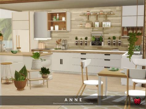 melapples' Anne kitchen | Sims 4 kitchen, Sims house, Sims 4 houses