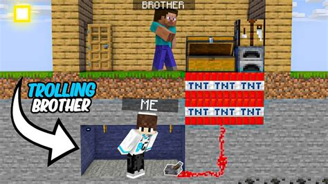 I Trolled My Brother With Tnt Traps In Minecraft Youtube