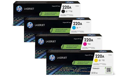 HP Toner Set 220A Cyan Magenta Yellow Schwarz für Color LaserJet