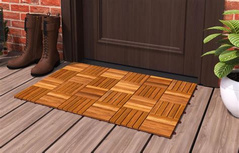 Acacia Hardwood Interlocking Patio Deck Tiles Pack Of