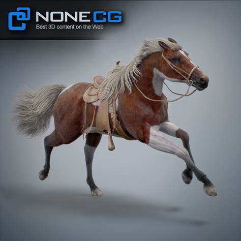 Rigs Animated Horse 3d Model By Nonecg