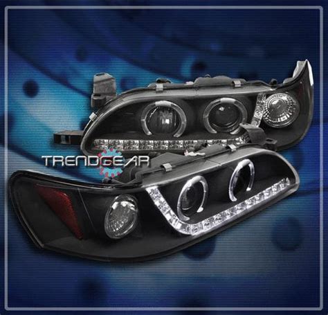 Sell Toyota Corolla Dual Halo Drl Led Projector Headlights Black