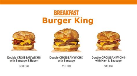 Burger King Breakfast Value Menu