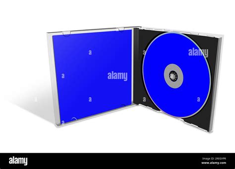 Cd Or Dvd Blank Template Blue For Presentation Layouts And Design 3d