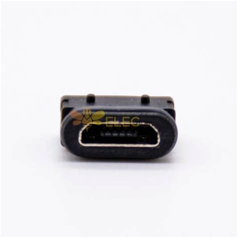 IPX8 Waterproof MICRO USB Connector B Type Female 5P SMT Vertical