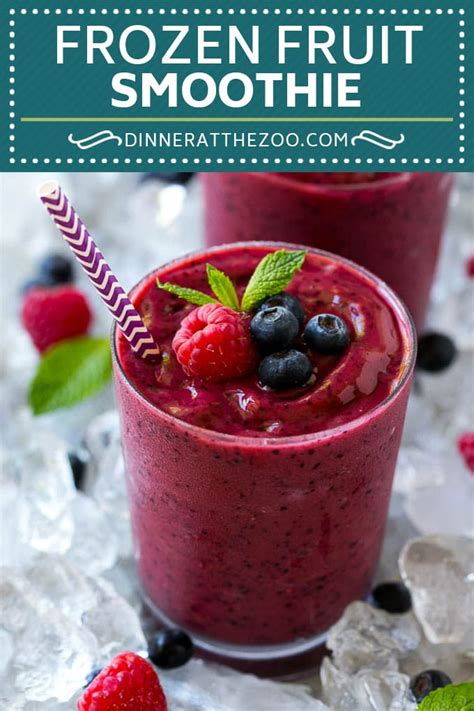 Frozen Fruit Smoothie - Dinner at the Zoo