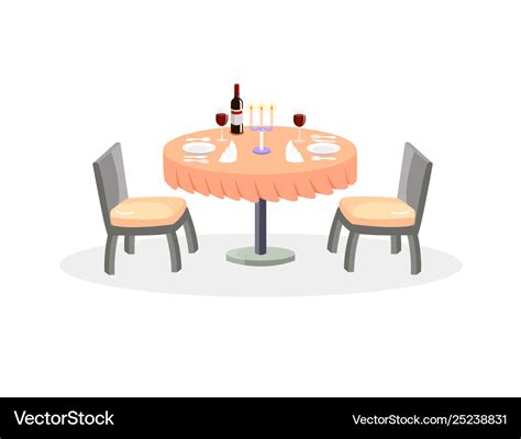 Dining table for dinner Royalty Free Vector Image