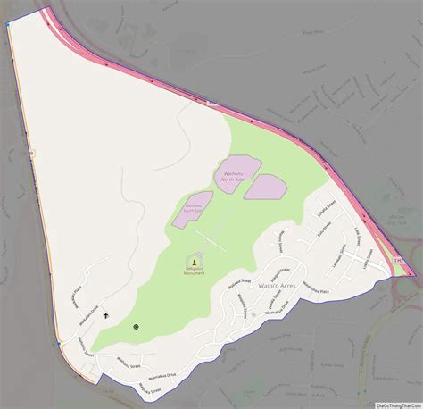 Map Of Waipio Acres Cdp Thong Thai Real