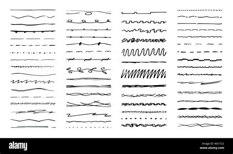 Von Hand Gezeichnete Linien Tinte Stift Gezeichnet Linie