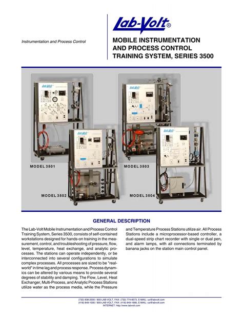 Mobile Instrumentation And Process Control Training Lab Volt