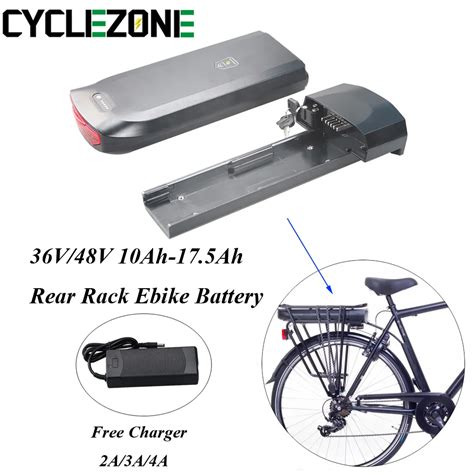 48V 10 4Ah 13Ah Rear Rack Electric Bike Battery Micargi Bali 36V 10 4Ah