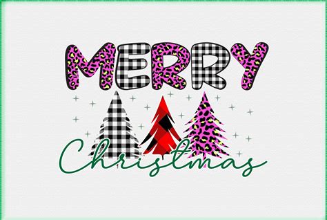 Merry Christmas Trees Sublimation Graphic By Mightypejes Creative Fabrica