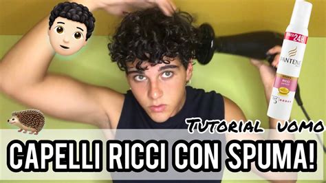 Come Fare I Capelli Ricci Uomo Con La Schiuma Spuma In Min Tutorial