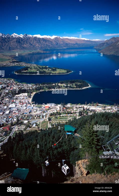 The Ledge Bungy And Sky Swing Queenstown South Island New Zealand Stock