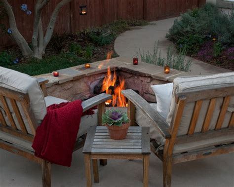 Corner Fire Pit | Houzz