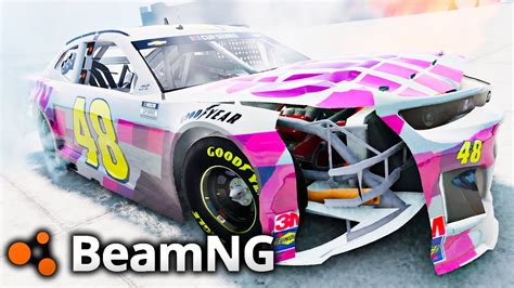 The Fall Of Jimmie Johnson Beamng Drive Nascar Cup Mod Youtube