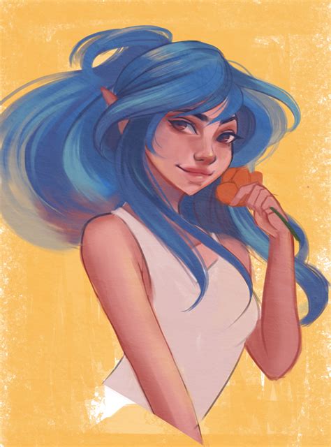 Artstation Blue Haired Elf