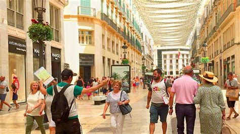 MÁlaga Walk Along City Centre Main Shopping Streets Spain Youtube