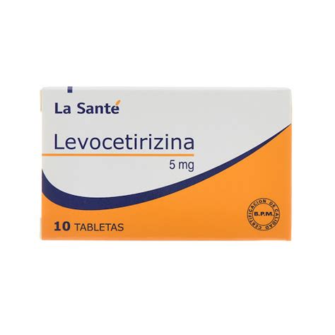 Levocetirizina 5 mg Caja La Santé x 10 Tabletas