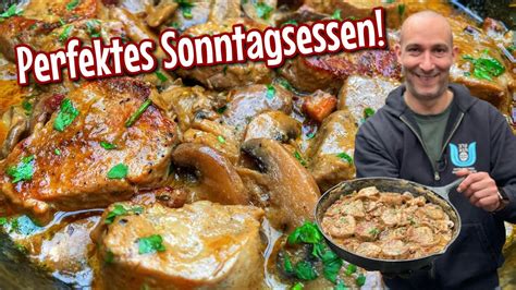 Schweinemedaillons In Champignon Rahmsauce Westm Nsterland Bbq Youtube