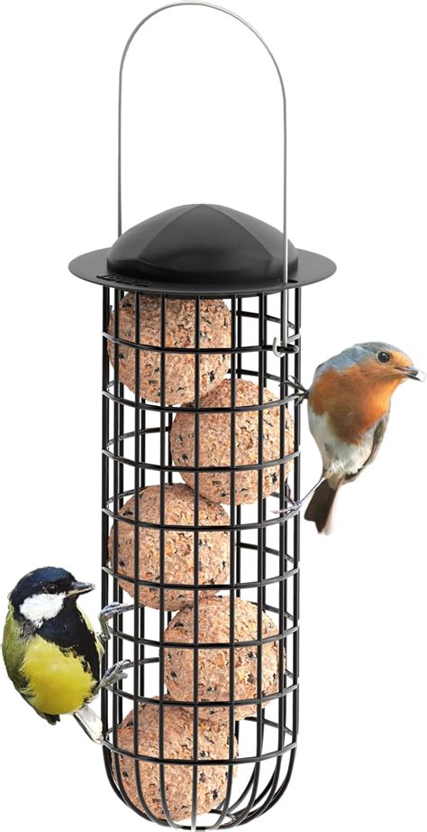 Metal Fat Ball Feeder With Tray X 1 Metal Wild Bird Feederr Smf