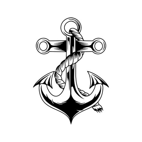 Premium Vector Vintage Monochrome Ship Anchor Vector Design