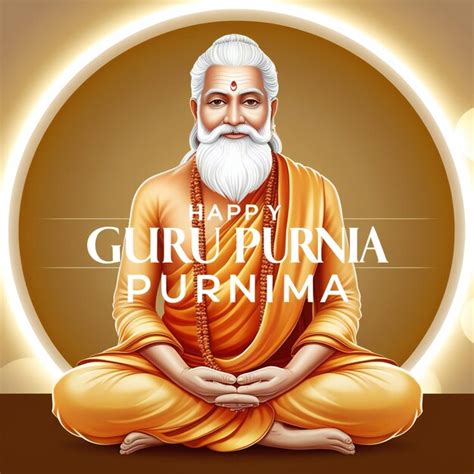 Happy Guru Purnima Stunning Aigenerated Image Of An Elderly Guru In