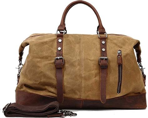 Herren Reisetasche Reisetasche Leder Wochenende Bernachtungstasche