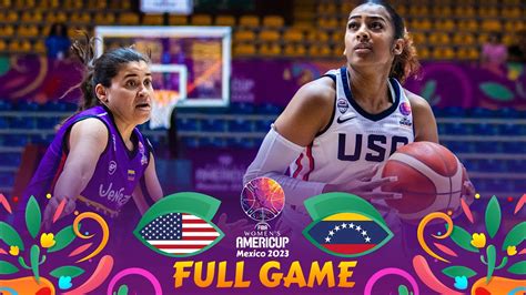 Usa V Venezuela Full Basketball Game Fiba Women S Americup