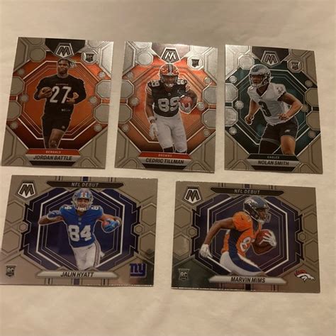 Panini Toys 223 Mosaic Football Rookie Card Lot 5 Rc Jalin Hyatt