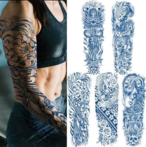 Amazon Aresvns Semi Permanent Sleeve Tattoo For Women And Men